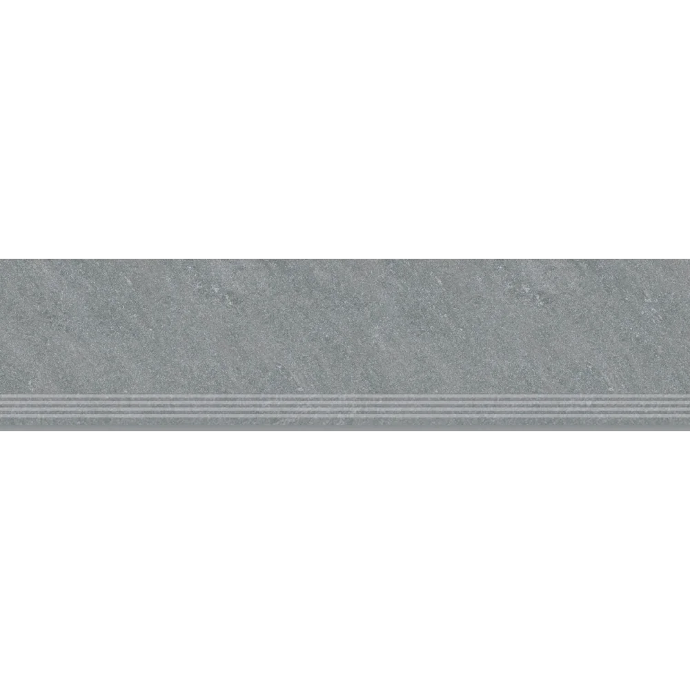 GOLIAT Ceramika SIGNUM grey 30x120 stopnica 2 cm Szary