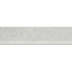 GOLIAT Ceramika SIGNUM soft grey 30x120 stopnica 2 cm Jasno szary