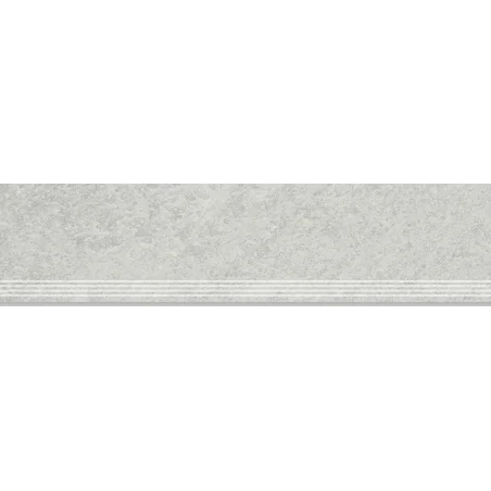 GOLIAT Ceramika SIGNUM soft grey 30x120 stopnica 2 cm Jasno szary